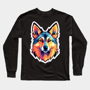 German Shepherd Dog Illustration Long Sleeve T-Shirt